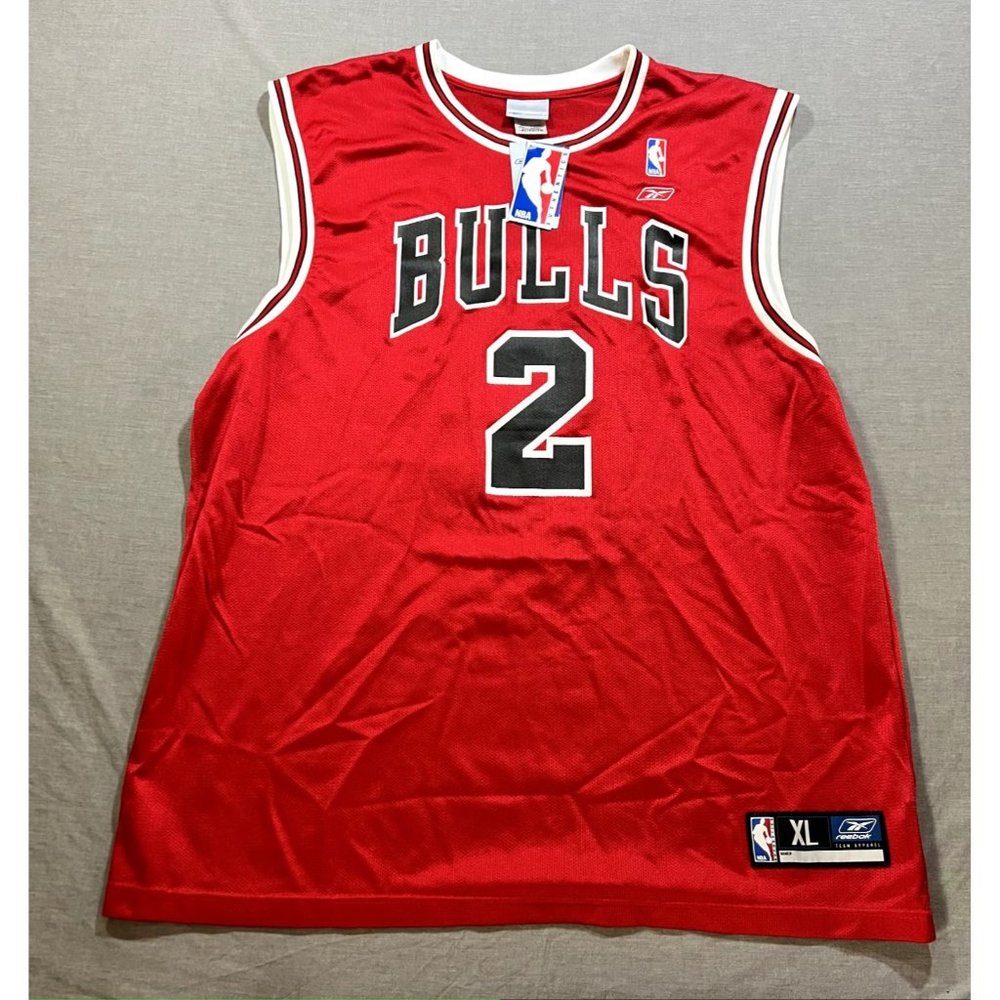 Chicago Bulls Eddy Curry Jersey Adult XL Red NBA‎ Autographed Pullover Mens NEW.